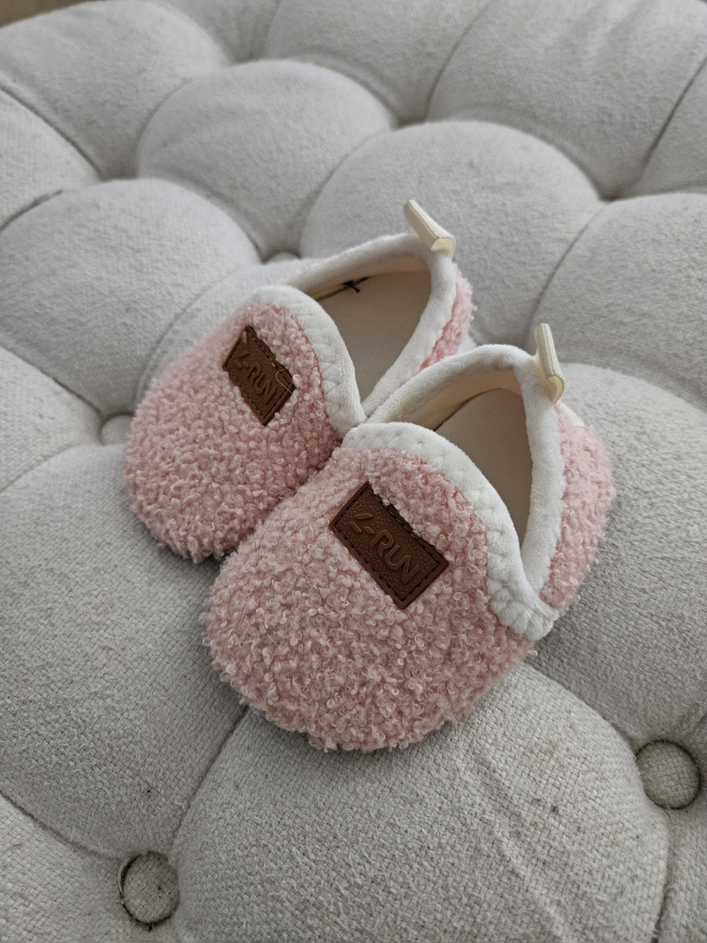 Pink Toddler Sherpa Slippers